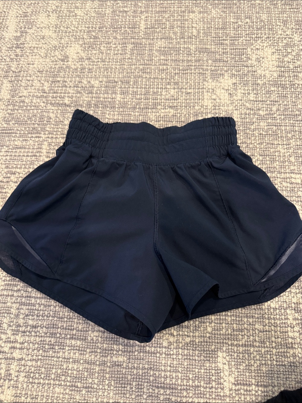 lululemon athletica Navy Athletic Shorts with High Waistband